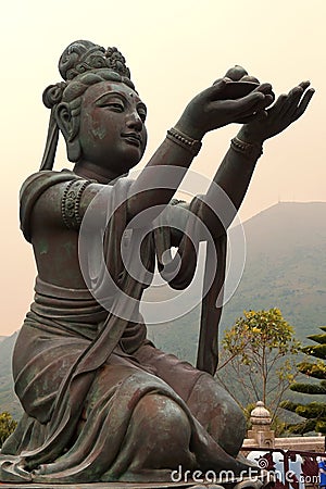 The Offering of the Six Devas, Po Lin Monastery, Hong Kong Stock Photo