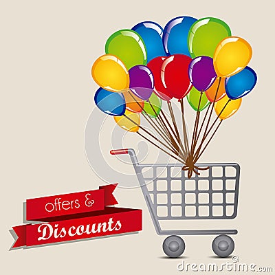 Offers and discounts Vector Illustration