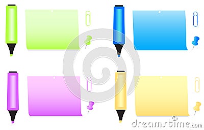 Office accessories Vector Illustration