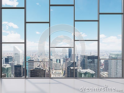 Office with big window Stock Photo