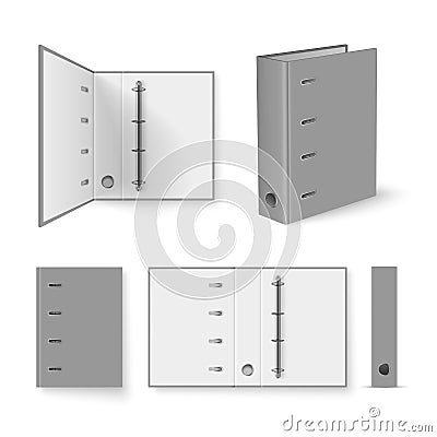 Office Binder Realistic Mock Up Vector Illustration