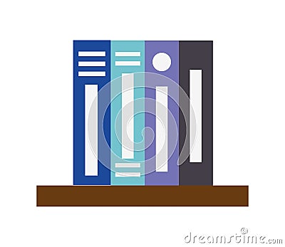 Office binders folder organizer document Vector Illustration