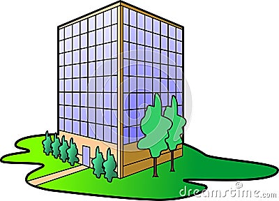 Office Building Vector Illustration