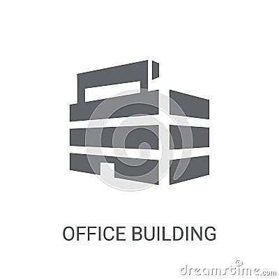 Office building icon. Trendy Office building logo concept on whi Vector Illustration