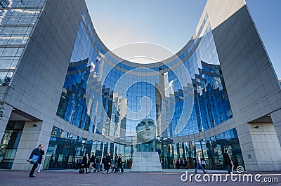 Office building in La Defense district Editorial Stock Photo