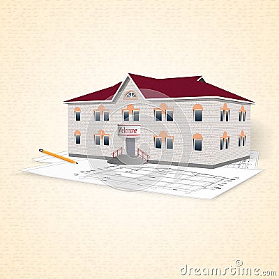 Office building Vector Illustration
