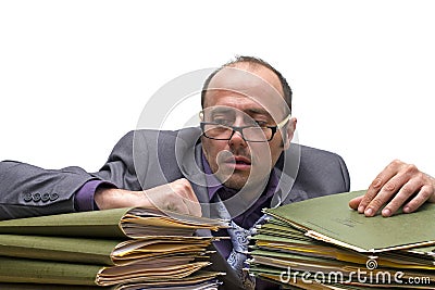 Office burnout Stock Photo