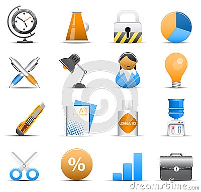 Office and business icons Vector Illustration