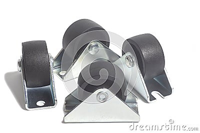 Office Chair Caster Wheels Roller Stock Photo