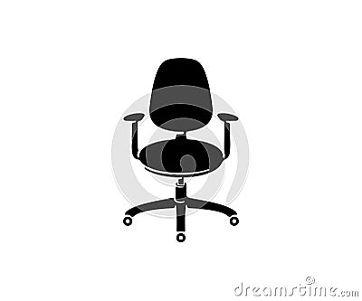 Office chair, piece of furniture and chair, logo design. Interior, decorating, decoration, architecture and interior design, vecto Vector Illustration