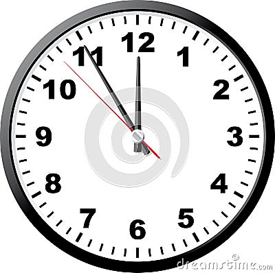 Office clock. Vector Illustration