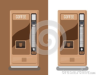 Office coffee automatic machine Vector Illustration