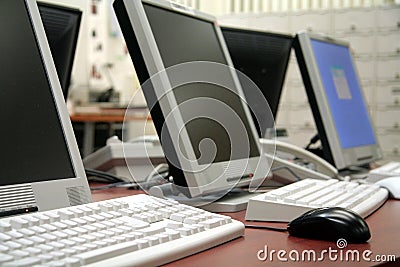 Office computers Stock Photo