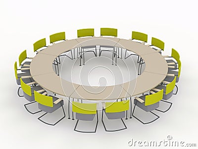 Office conference desk Stock Photo