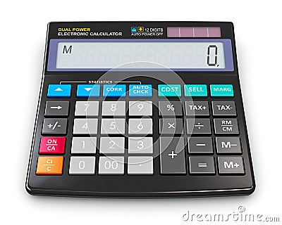 Office electronic calculator Stock Photo