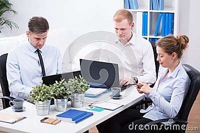 Office employees at work Stock Photo