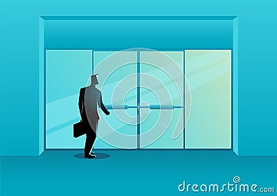 Office Entrance Vector Illustration