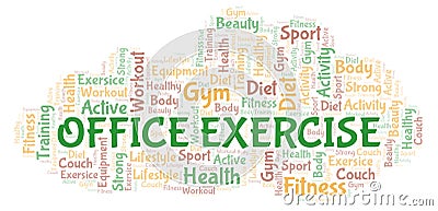 Office Exercise word cloud Stock Photo