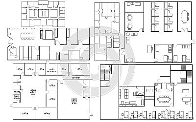 Office floor plan Vector Illustration