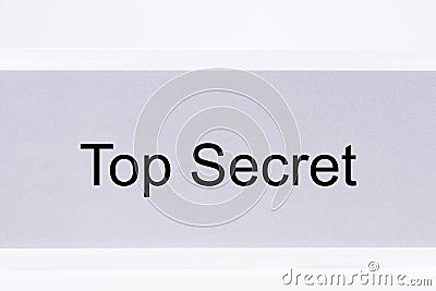 Office folder with the label Top Secret Stock Photo