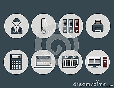 Office icon pack Stock Photo