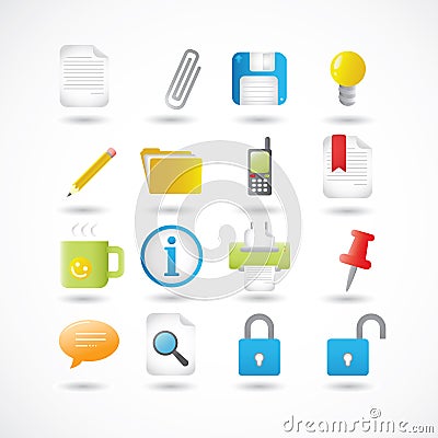 Office Icons Series Set Stock Photo