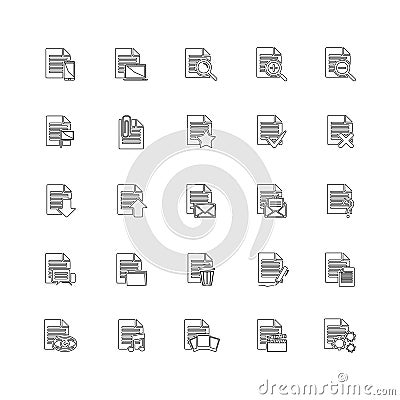 Office icons set Stock Photo