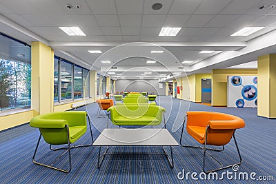 Office interior with lounge area Stock Photo