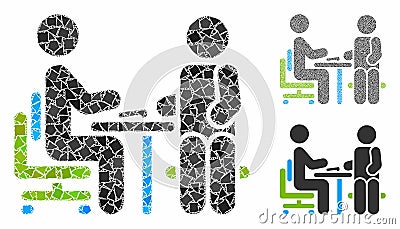 Office interview Composition Icon of Tremulant Elements Vector Illustration