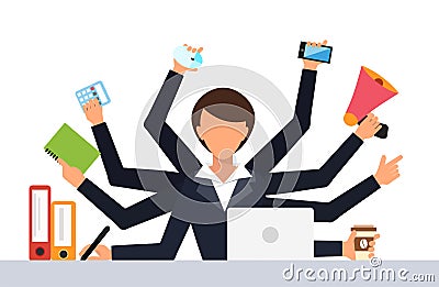 Office job stress work vector illustration Vector Illustration