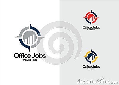 Office Jobs Logo Design Template Vector Illustration