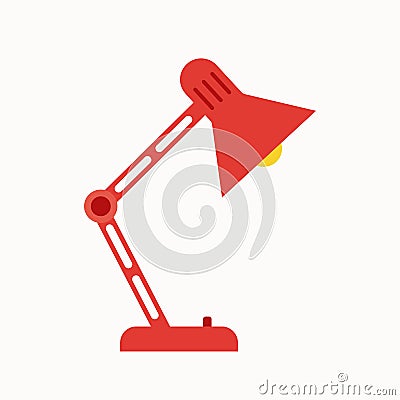 Office lamp flat icon. Vector Illustration