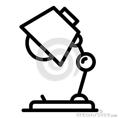 Office lamp icon, outline style Vector Illustration