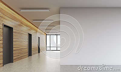 Office lobby with white wall Stock Photo