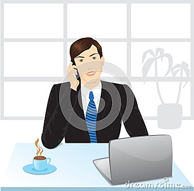 Office manager Vector Illustration