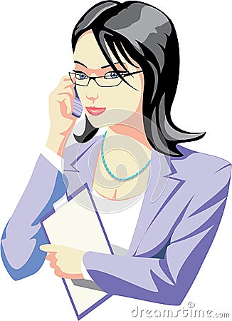 Office manager Vector Illustration