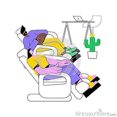 Office massage zone isolated cartoon vector illustrations. Vector Illustration