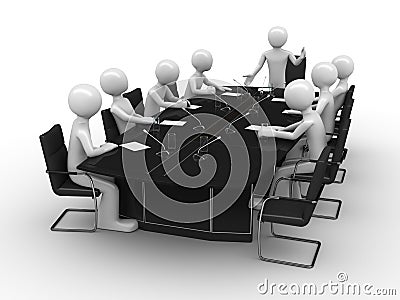 Office meeting in conference room Stock Photo