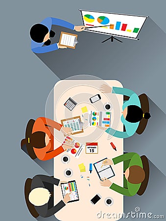Office meeting room Vector Illustration