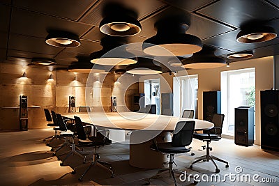 Office meeting room of Provencal Style Use a mix AI Generated Stock Photo