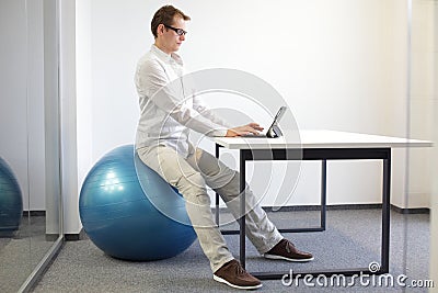 Office occupational disease prevention Stock Photo
