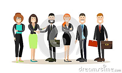 Office people concept vector illustration in flat style Vector Illustration