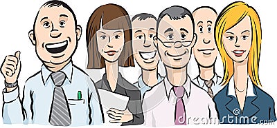 Office people crowd Vector Illustration