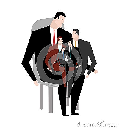 Office relatives. Corporate kinsfolk. Business family. Vector Illustration