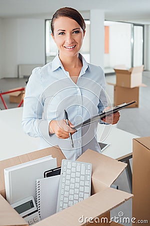 Office relocation checklist Stock Photo