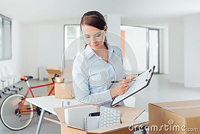 Office relocation checklist Stock Photo