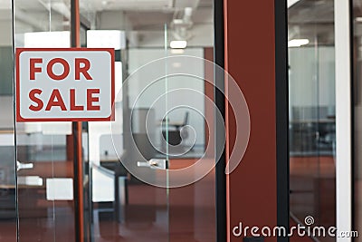 Office For Sale Background Stock Photo