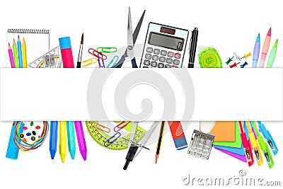 Office school stationary supplies Stock Photo