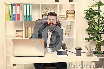 Office staff concept. Office routine. Businessman in charge of business solutions. Developing business strategy. Risky Stock Photo