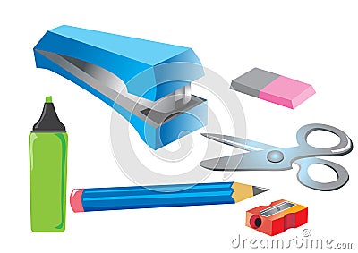 Office Stationary Supplies Stock Photo